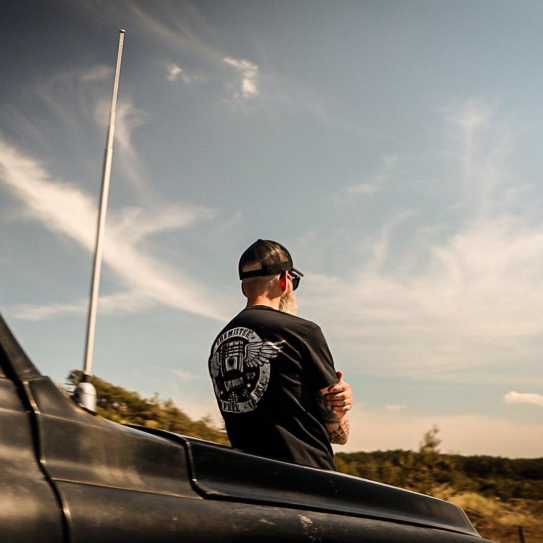 Black Flying Motor T-Shirt