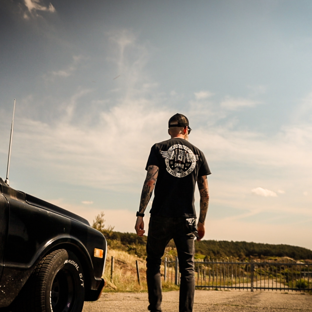 Black Flying Motor T-Shirt